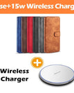 S21(5G) / Marrom / Estojo + carregador sem fio 15w
