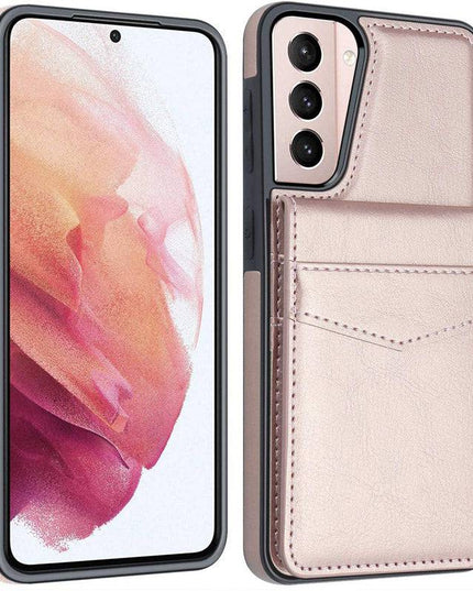 Dual Layer Lightweight Leather Wallet Case for Samsung Galaxy S21 Plus - Libiyi