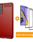 Red / S21(5G) / With 2-Pack Screen Protectors