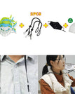 Branco / 3 unidades/conjunto / Com cordões (2 unidades) + filtros PM2.5 extras (5 unidades) + máscara (1 unidade)